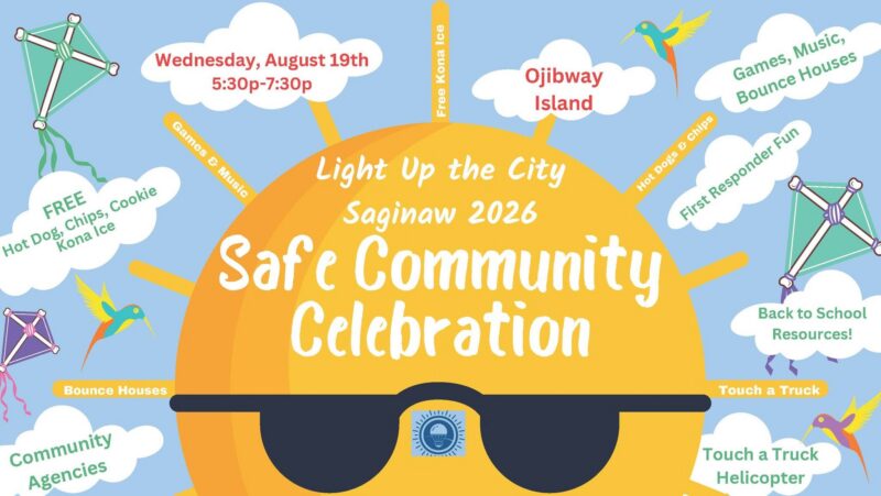 Light Up The City Saginaw Baby Parade flyer - taking place on Wednesday, August 19, 2026